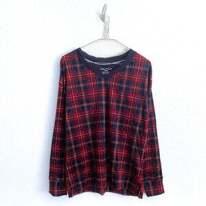 NWOT Nautica 2-pc Super Soft Fleece Plaid Pajama Set - Size Small